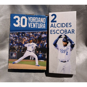 Kansas City Royals Baseball Yordano Ventura/ Alcides Escobar Bobblehead (LOT) FS